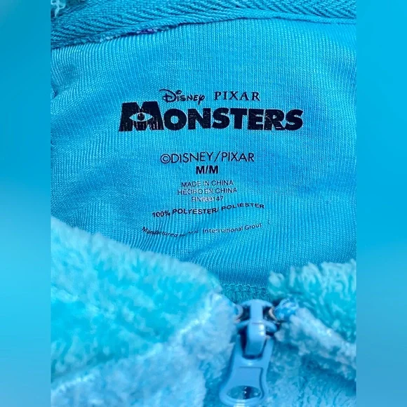 Disney Blue and Purple Sulley Plush Hooded Onesie Pajamas - Picture 11 of 13